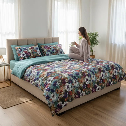 Lenjerie Cotton Pro reversibilă, Floral Daydream – imagine 2
