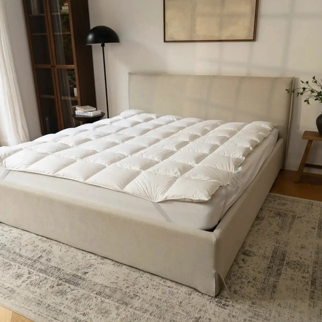 Protecție Saltea 100% Naturală – Umplutură Lână Pură & Bumbac