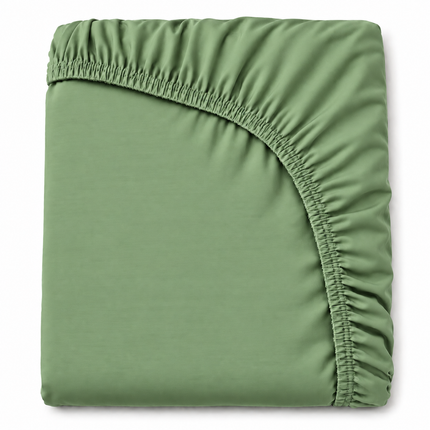 Cearșaf de pat cu elastic din jerseu, bumbac 100%, Verde