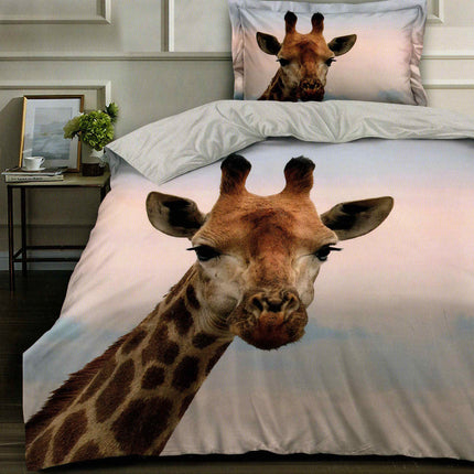 Lenjerie de pat Finet 3D o persoană, imprimeu 3D cu animale – imagine 1