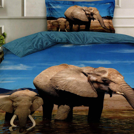 Lenjerie de pat Finet 3D o persoană, imprimeu 3D cu animale – imagine 1