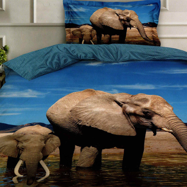 Lenjerie de pat Finet 3D o persoană, imprimeu 3D cu animale – imagine 1