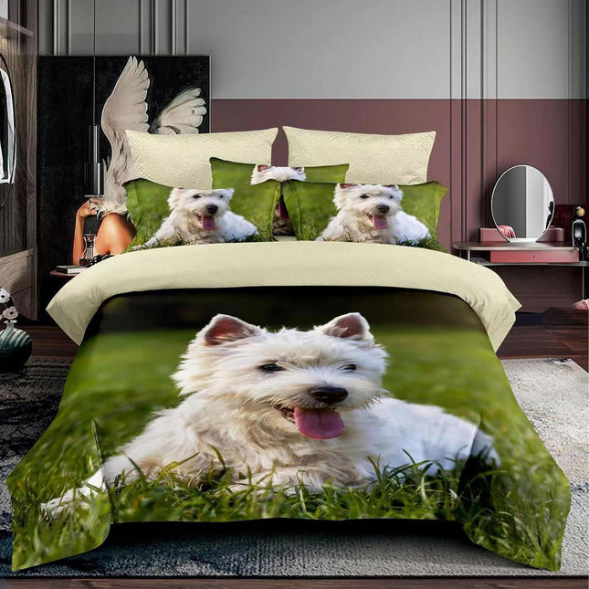 Lenjerie de pat Finet 3D o persoană, imprimeu 3D cu animale – imagine 1
