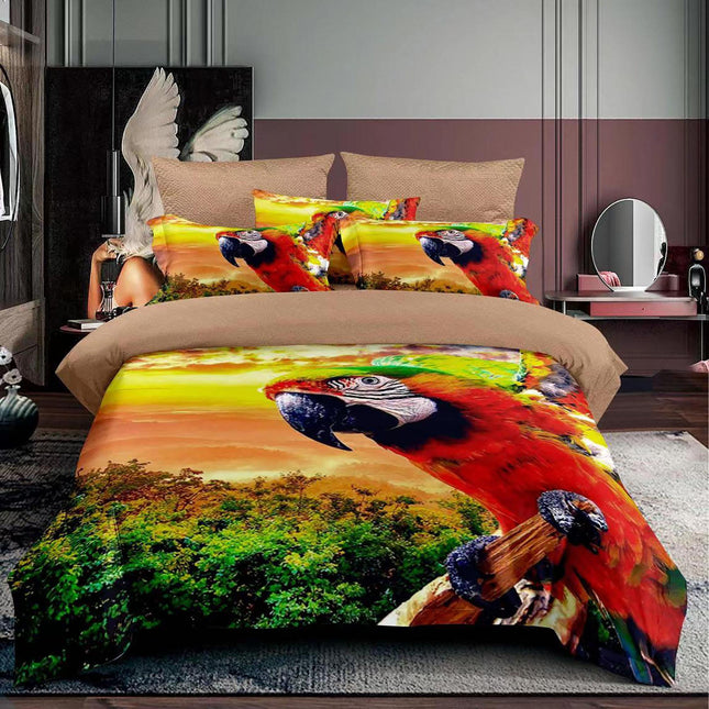 Lenjerie de pat Finet 3D o persoană, imprimeu 3D cu animale – imagine 1