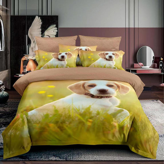 Lenjerie de pat Finet 3D o persoană, imprimeu 3D cu animale – imagine 1