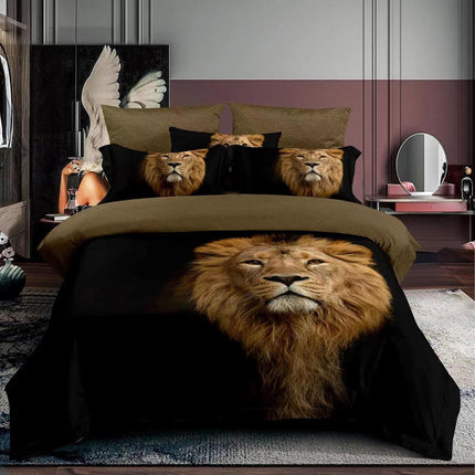 Lenjerie de pat Finet 3D o persoană, imprimeu 3D cu animale – imagine 1