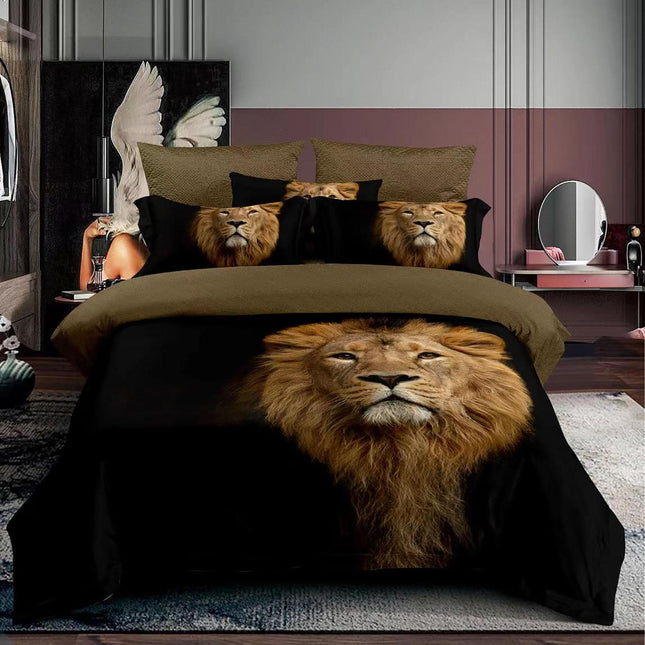 Lenjerie de pat Finet 3D o persoană, imprimeu 3D cu animale – imagine 1
