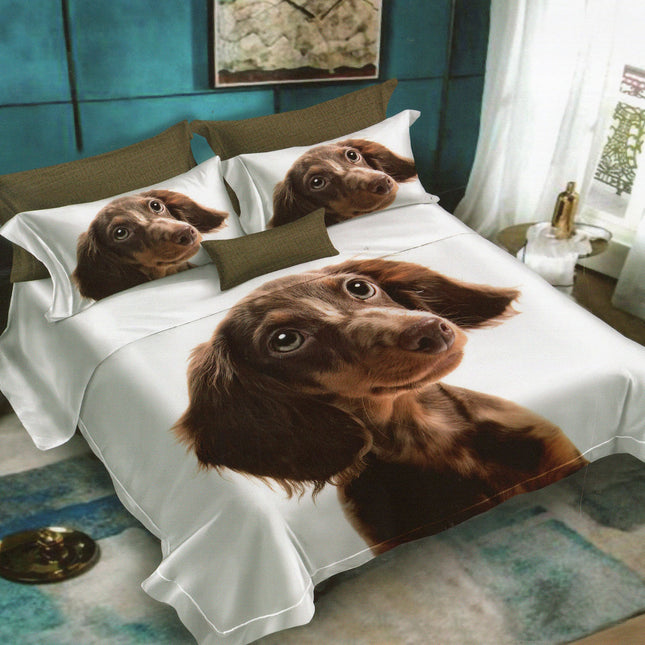 Lenjerie de pat Finet 3D 6 piese, imprimeu 3D cu animale – imagine 1