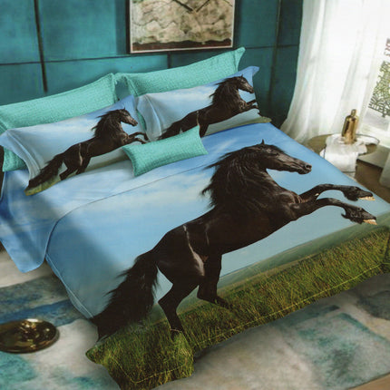 Lenjerie de pat Finet 3D 6 piese, imprimeu 3D cu animale – imagine 1