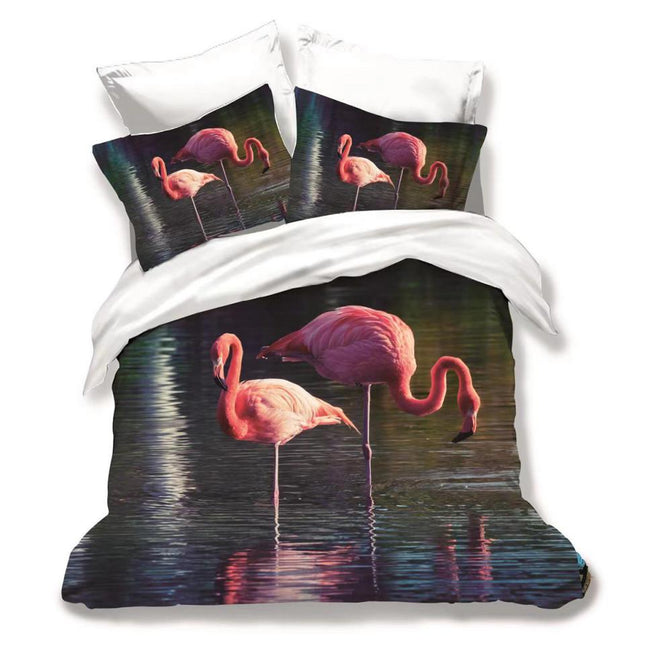Lenjerie de pat Finet 3D 6 piese, imprimeu 3D cu animale – imagine 1