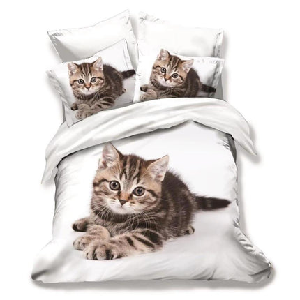Lenjerie de pat Finet 3D 6 piese, imprimeu 3D cu animale – imagine 1