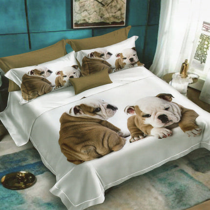 Lenjerie de pat Finet 3D 6 piese, imprimeu 3D cu animale – imagine 1