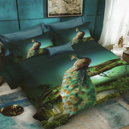 Lenjerie de pat Finet 3D 6 piese, imprimeu 3D cu animale – imagine 1