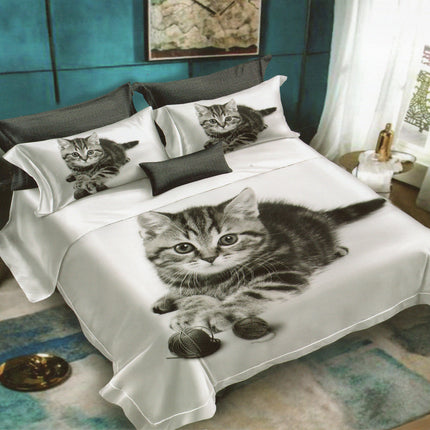 Lenjerie de pat Finet 3D 6 piese, imprimeu 3D cu animale – imagine 1
