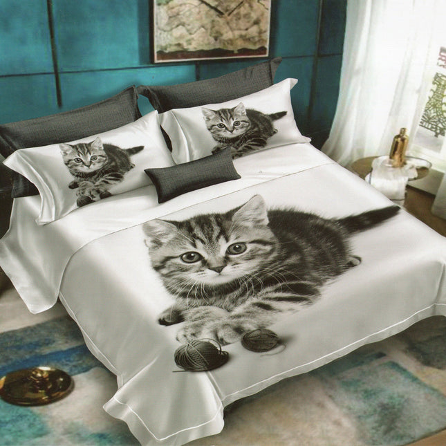 Lenjerie de pat Finet 3D 6 piese, imprimeu 3D cu animale – imagine 1