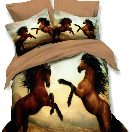 Lenjerie de pat Finet 3D 6 piese, imprimeu 3D cu animale – imagine 1