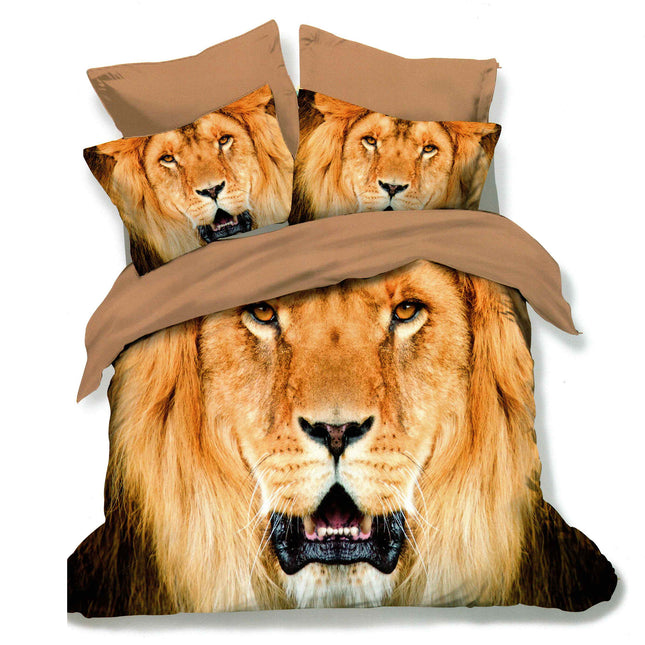 Lenjerie de pat Finet 3D 6 piese, imprimeu 3D cu animale – imagine 1