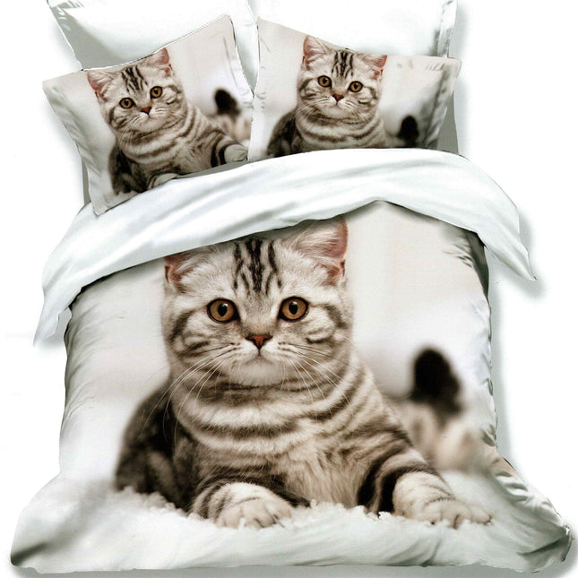 Lenjerie de pat Finet 3D 6 piese, imprimeu 3D cu animale – imagine 1