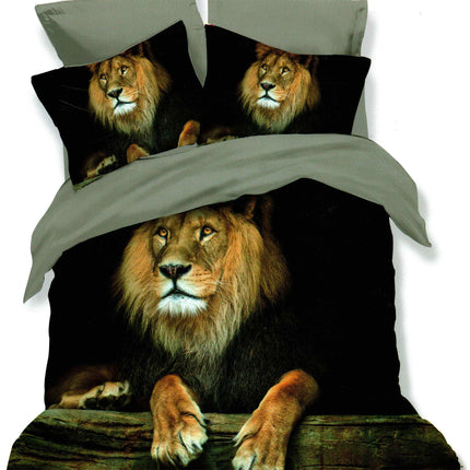 Lenjerie de pat Finet 3D 6 piese, imprimeu 3D cu animale – imagine 1