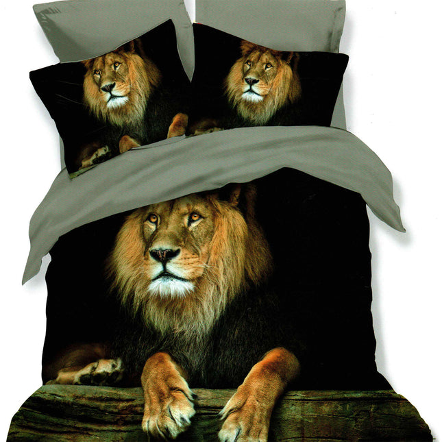 Lenjerie de pat Finet 3D 6 piese, imprimeu 3D cu animale – imagine 1