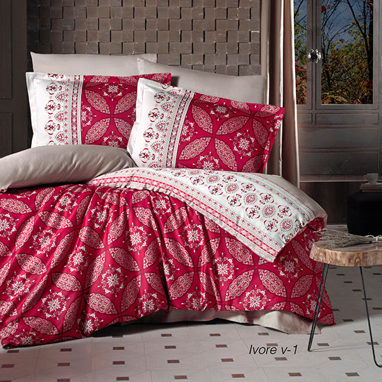 Lenjerie de pat satin Clasy king size (IVORE V1)
