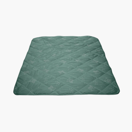 Pilotă Madhome.ro din lână Merino verde, matlasată, 350 g/mp, ideală pentru toamnă și iarnă