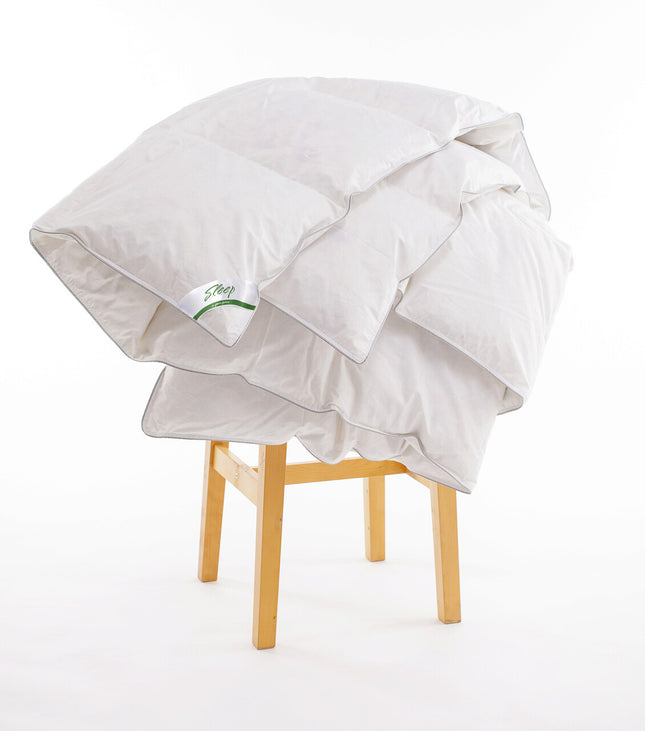 Pilotă Sleep cu puf și pană de gâscă, 300 g/mp, înveliș bumbac 100%