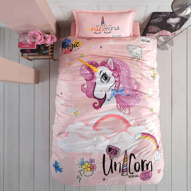 Lenjerie de pat ranforce 100% bumbac - o persoană (Pink Dreams)