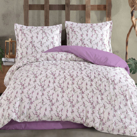 Lenjerie de pat Ranforce, 100% bumbac, pentru două persoane, cu elastic, 6 piese, RCP54