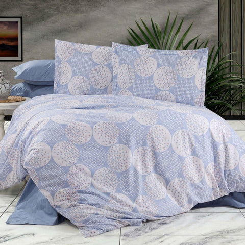 Lenjerie de pat Ranforce, 100% bumbac, pentru două persoane, cu elastic, 6 piese, RCP62