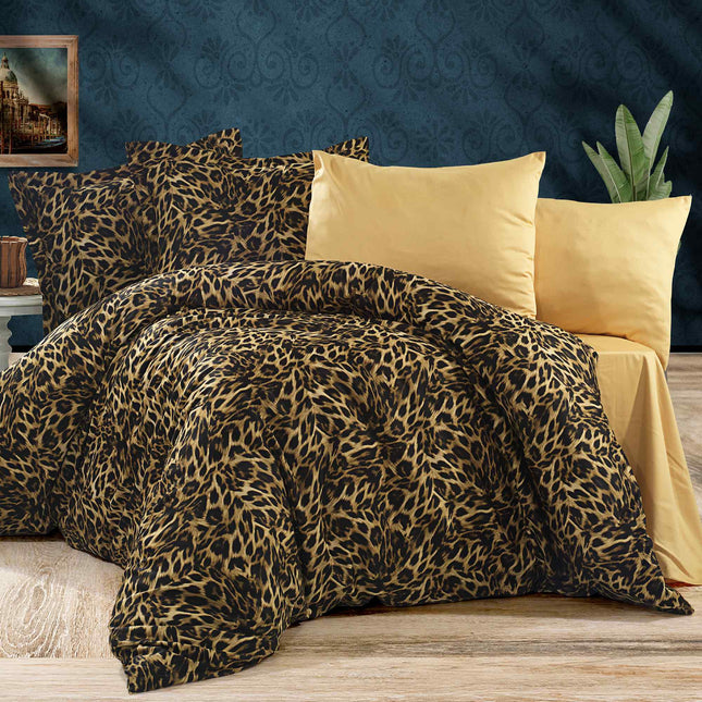 Lenjerie de pat Ranforce, 100% bumbac, pentru două persoane, 6 piese, RCP11