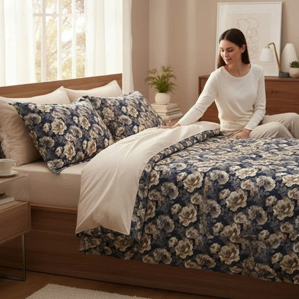 Lenjerie Cotton Pro reversibilă, Dark Magnolia – imagine 2