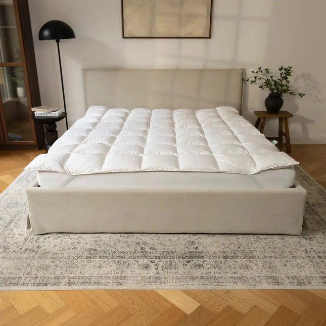 Protecție Saltea 100% Naturală – Umplutură Lână Pură & Bumbac