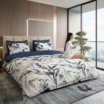 Lenjerie Cotton Pro reversibilă, Eucalyptus Noir – imagine 3