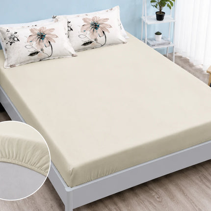Lenjerie de pat Finet 6 piese cu husă elastic, floral alb – imagine 5