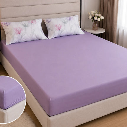 Lenjerie de pat Finet 6 piese cu husă elastic, floral alb – imagine 3