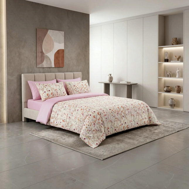 Lenjerie Cotton Pro reversibilă, Garden Bliss – imagine 2