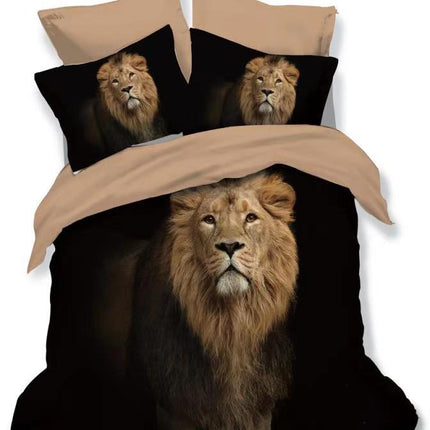 Lenjerie de pat Finet 3D 6 piese, imprimeu 3D cu animale – imagine 1