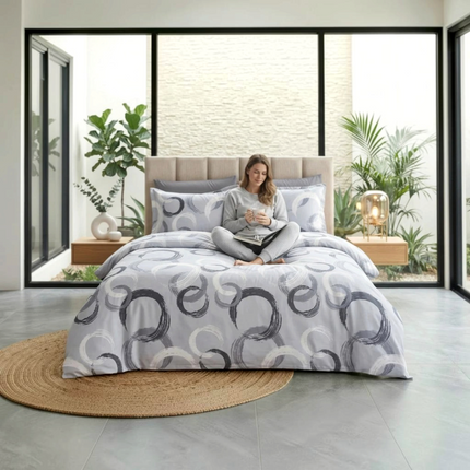 Lenjerie de pat Ranforce, 100% bumbac, Aura Home – imagine 2