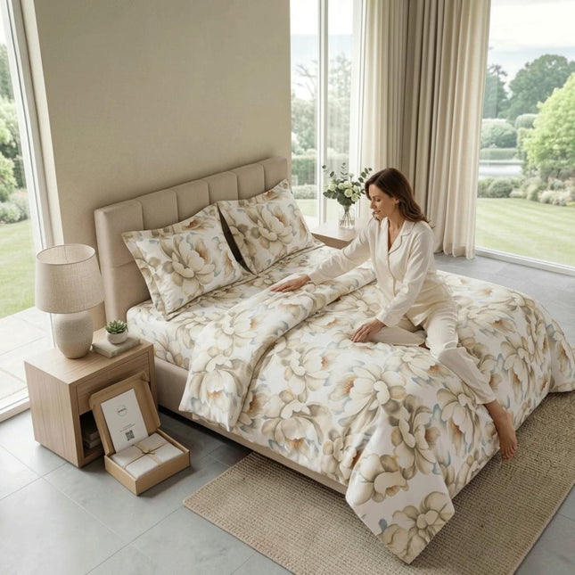 Lenjerie de pat Ranforce, 100% bumbac, Aura Silk – imagine 2