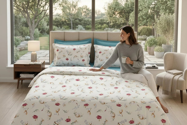 Lenjerie de pat Ranforce, 100% bumbac, Petal Soft – imagine 2