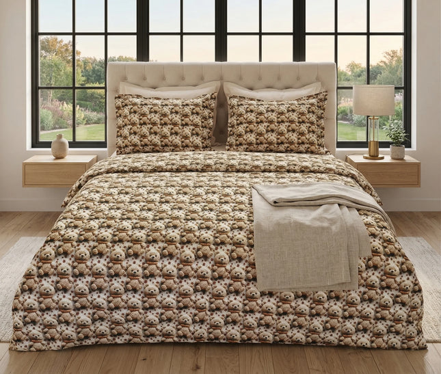 Lenjerie de pat Ranforce, 100% bumbac, Raw Linen