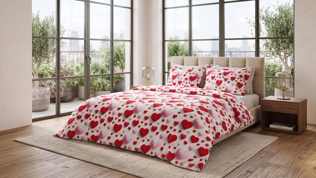 Lenjerie de pat Ranforce, 100% bumbac, L'amour Maison – imagine 2