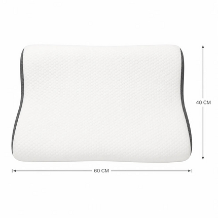 Madhome.ro ergonomic memory foam pillow with honeycomb texture and ventilation system, 40x60 cm size.