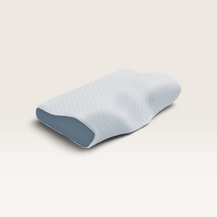 Madhome.ro ergonomic memory foam pillow with 3D air mesh fabric and contoured support for neck and head