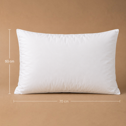 Madhome.ro PERNA Clasic Percalle white pillow with soft microgel filling and breathable cotton percale fabric cover.