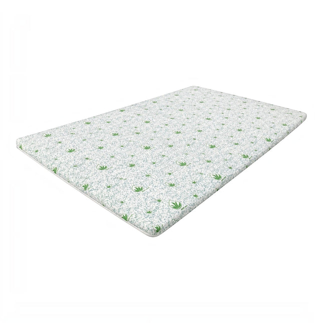Madhome.ro topper aloe vera, spuma grosime 3.5 cm, husa detasabila si lavabila