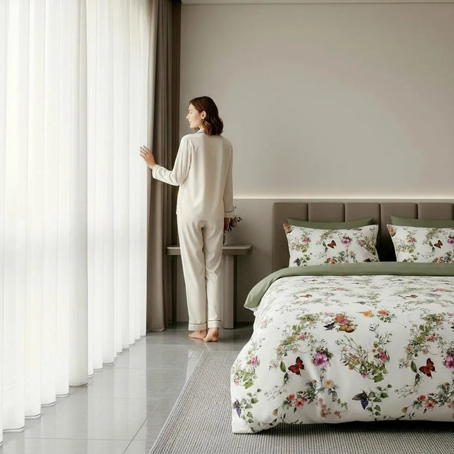 Lenjerie Cotton Pro reversibilă, Paradise of Butterfly – imagine 2