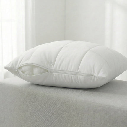 Protecție Pernă Impermeabilă cu Fermuar – Microfibră Soft (Textură Microcoton)
