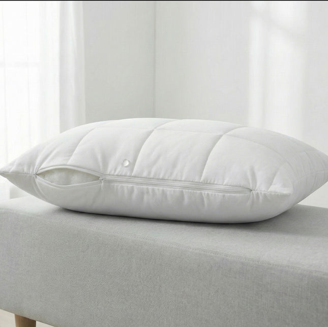 Protecție Pernă Impermeabilă cu Fermuar – Microfibră Soft (Textură Microcoton)